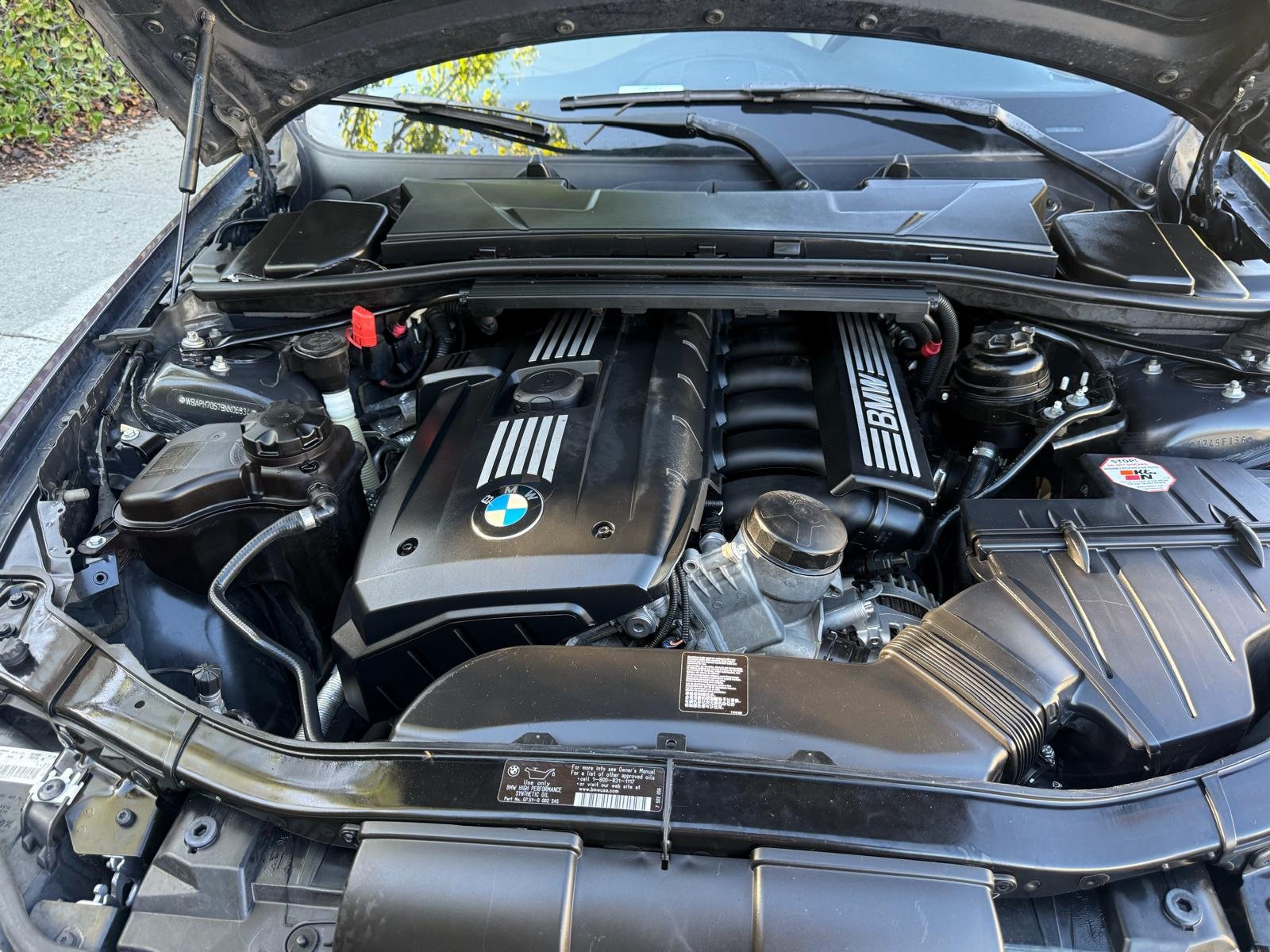 Motor BMW limpio después del detallado